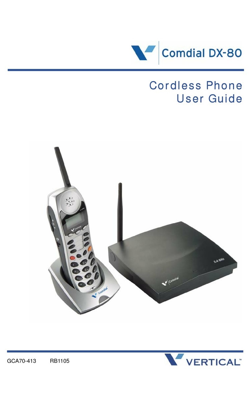 Vertical Comdial DX-80 user guide