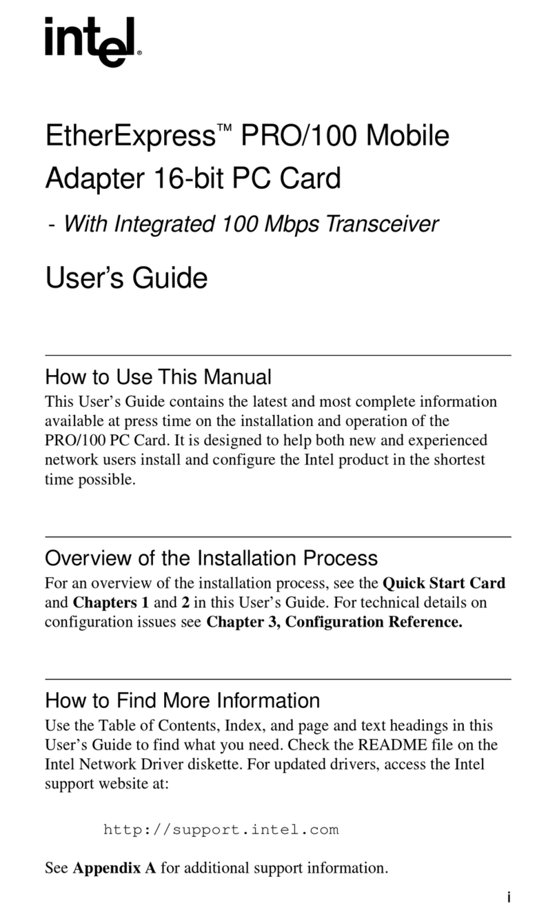 Intel ETHEREXPRESS PRO/100 user guide