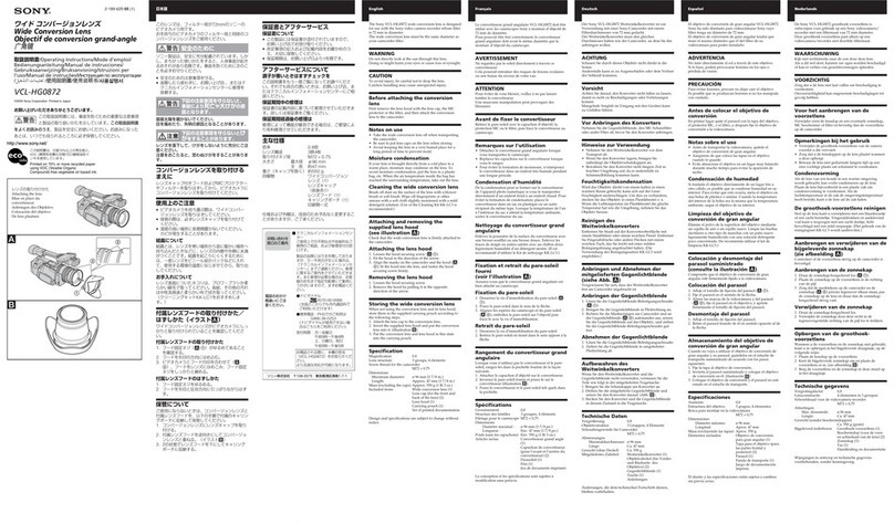 Sony VCL-HG0872 User manual
