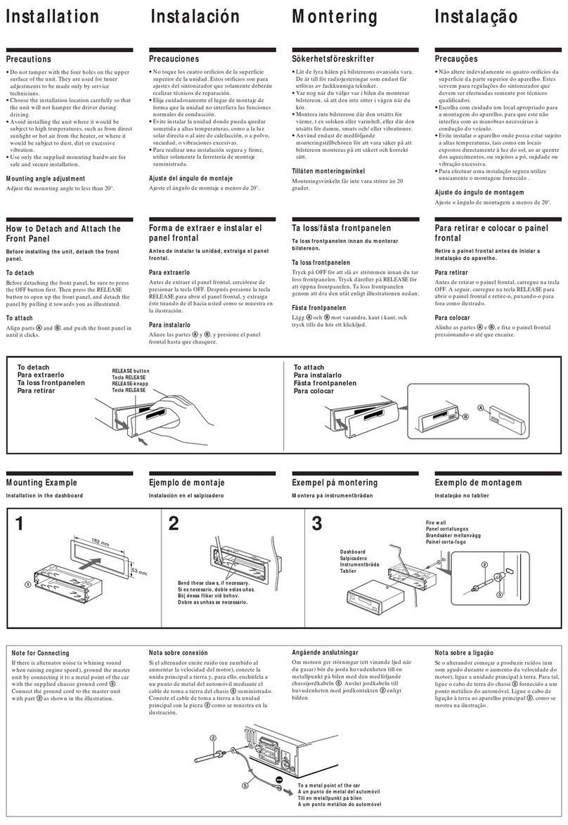 Sony XR-C430RDS Installation/connections