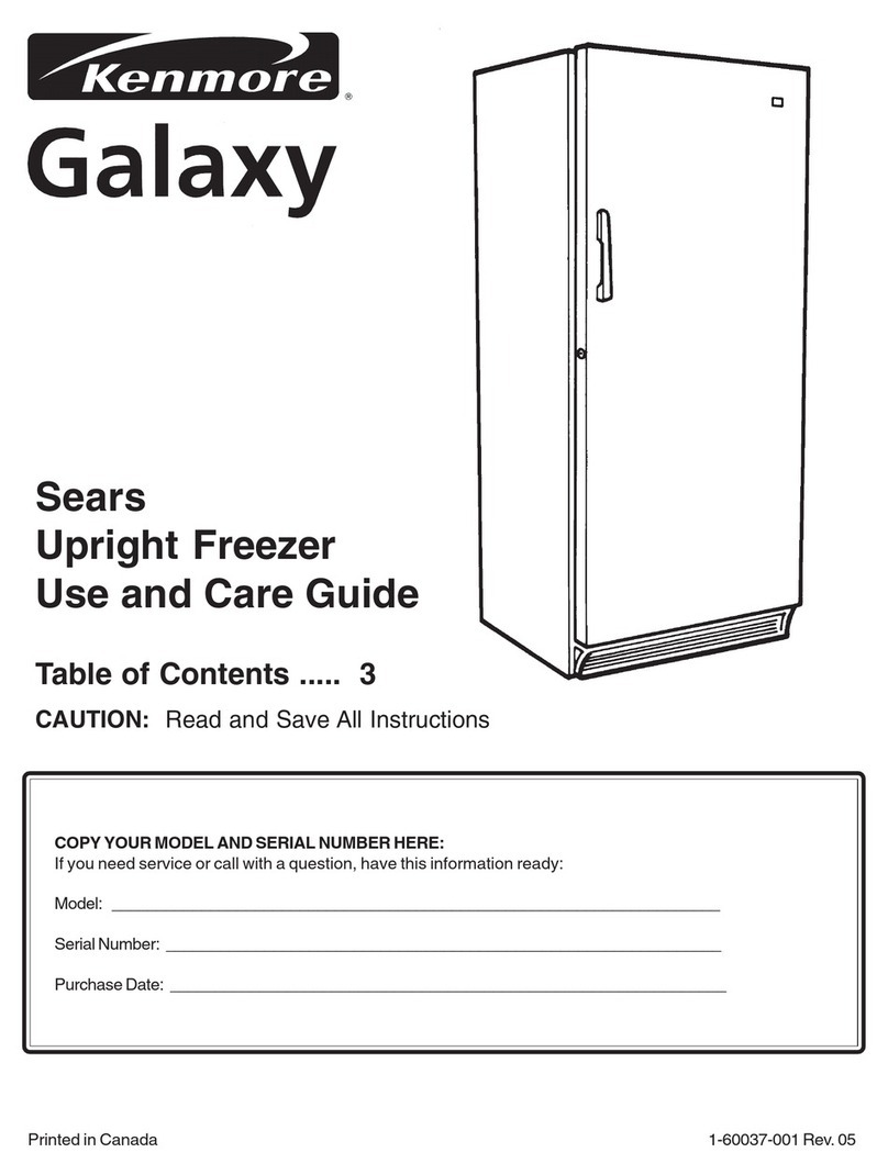 Kenmore Galaxy Top mount Use and care guide