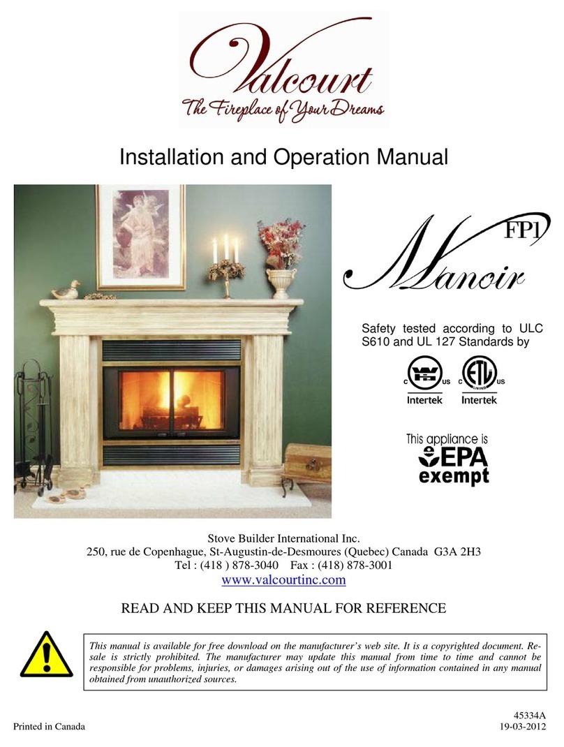 Valcourt Manoir FP1 Installation and operation manual Valcourt Manoir FP1 Installation and operation manual