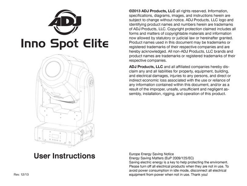 American DJ Inno Spot Elite User instructions