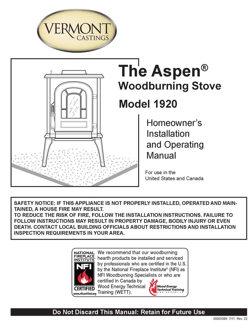 Vermont Castings The Aspen 1920 Mounting instructions