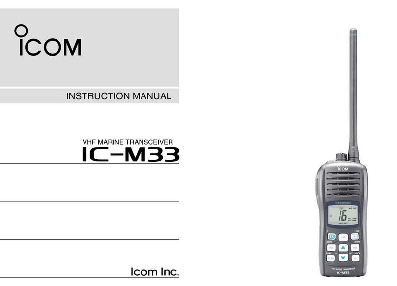 Icom IC-M33 User manual Icom IC-M33 User manual