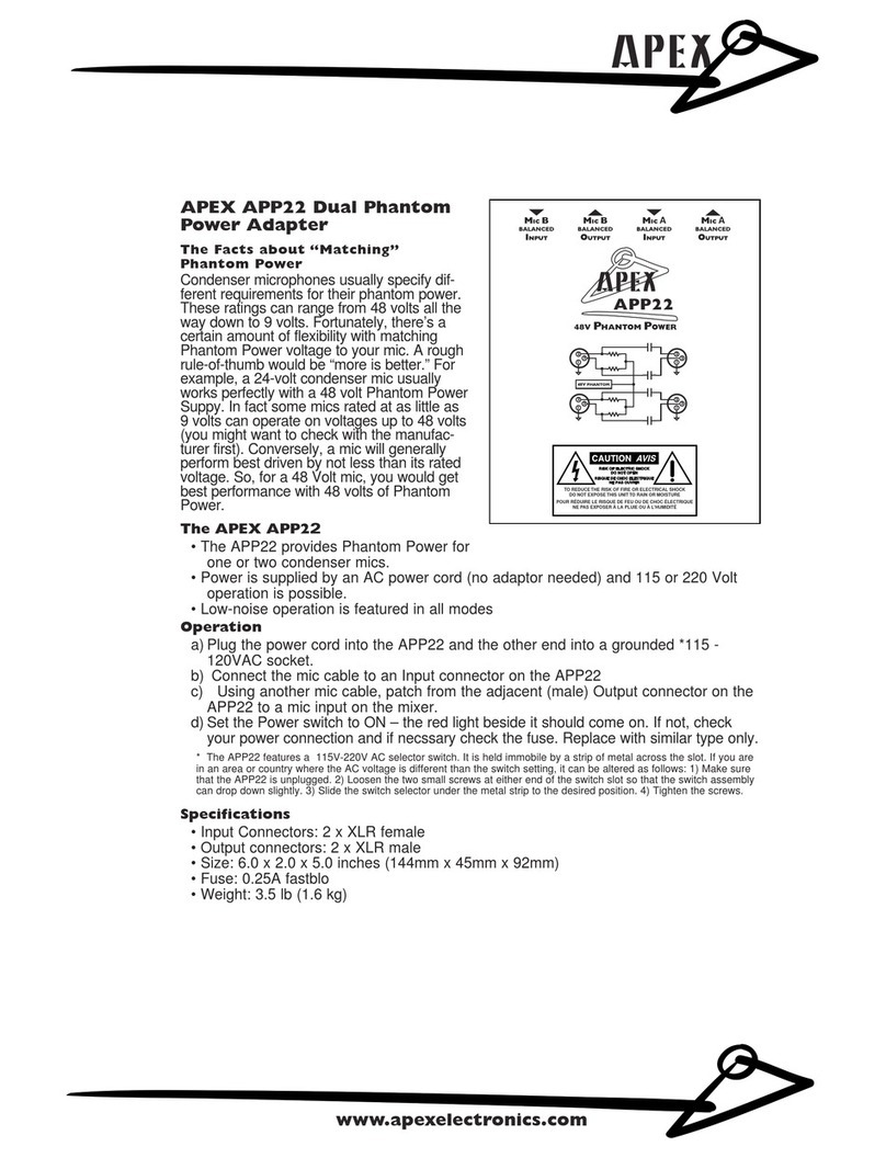 Apex Digital APP22 Operation guide