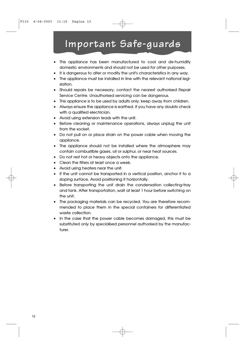 DeLonghi Pinguino F110 User manual