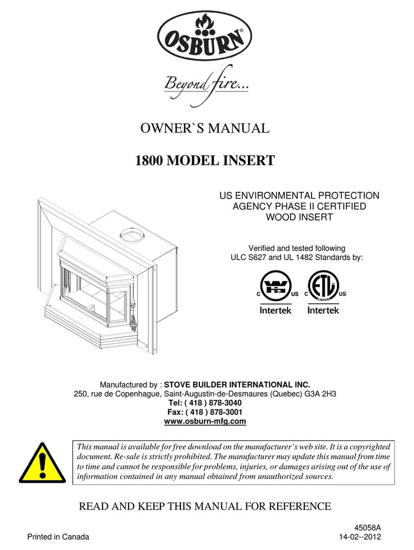 Osburn 1800 owner's manual Osburn 1800 owner's manual