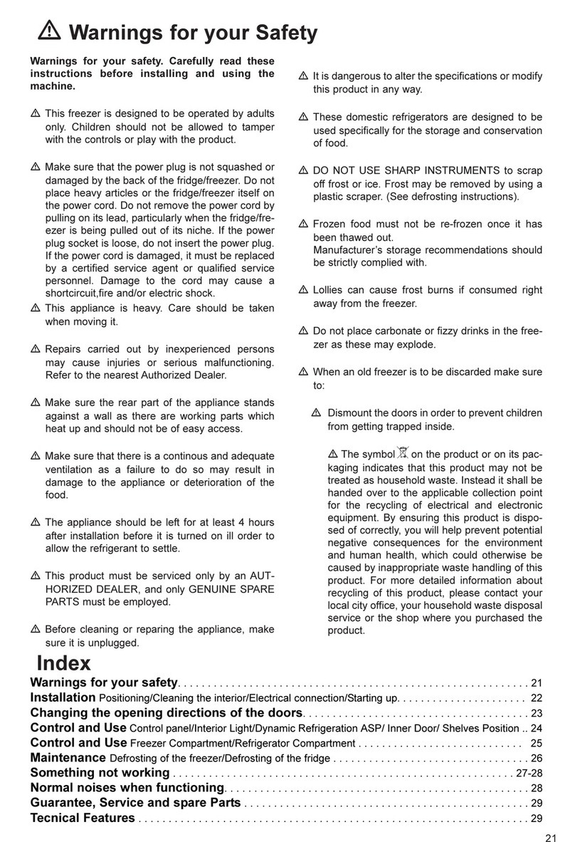 AEG Electrolux Freezer instructions