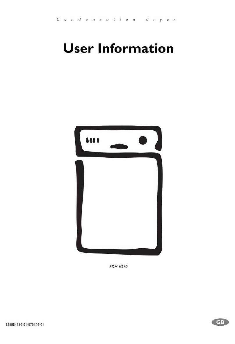 Electrolux EDH6370 Operation manual