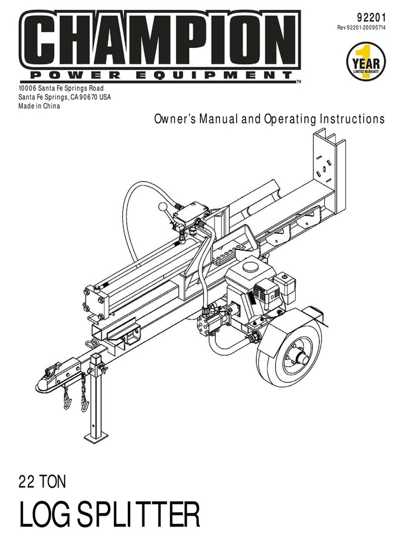 Champion 22 TON LOG SPLITTER Manual