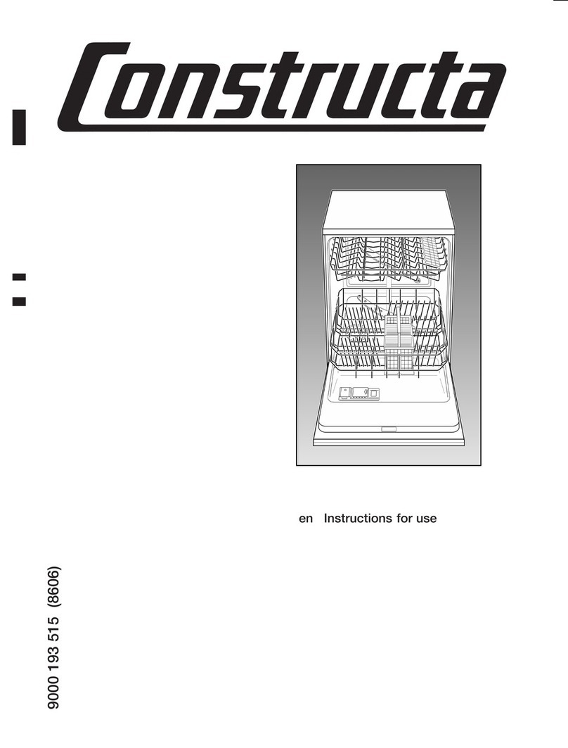 CONSTRUCTA Dishwasher Instructions for use