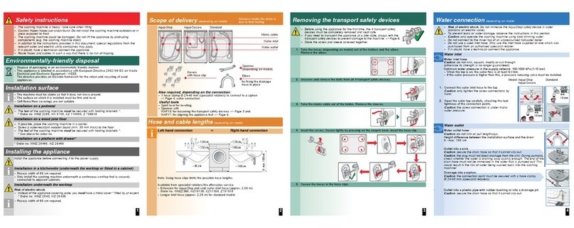 CONSTRUCTA Washing machine User manual CONSTRUCTA Washing machine User manual