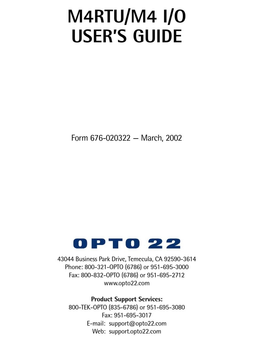 OPTO 22 Modular M4RTU User manual