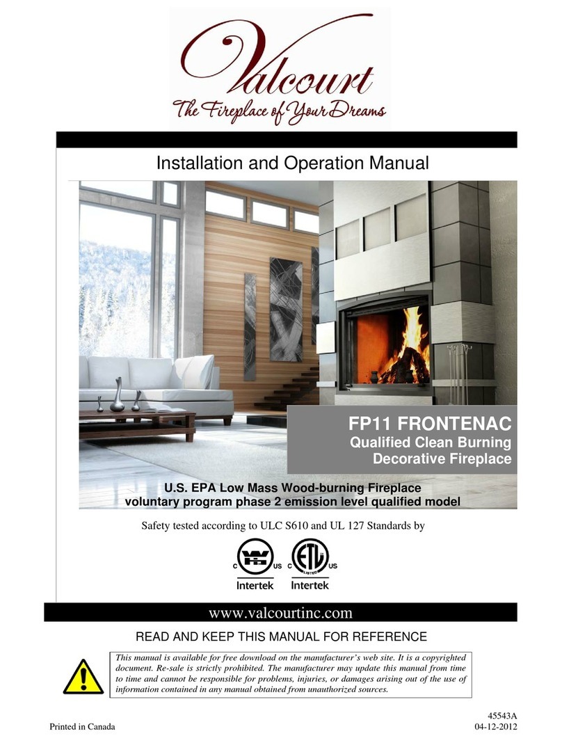 Valcourt FP11 FRONTENAC Installation and operation manual