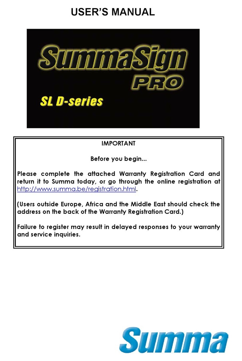 Summa SummaSign Pro SL D-series user manual