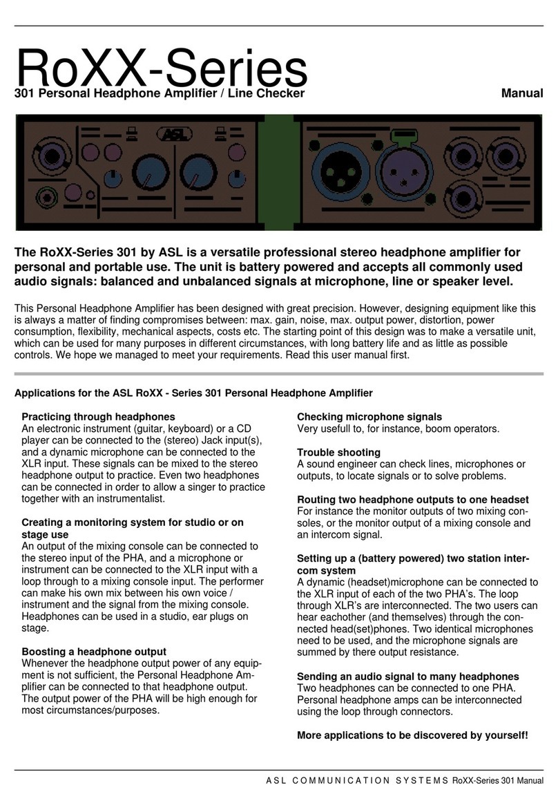 ASL INTERCOM ROXX Series user manual