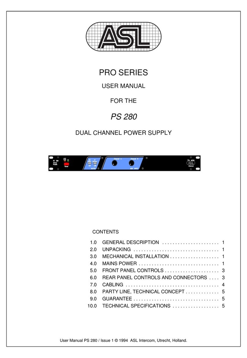 ASL INTERCOM PS 280 user manual