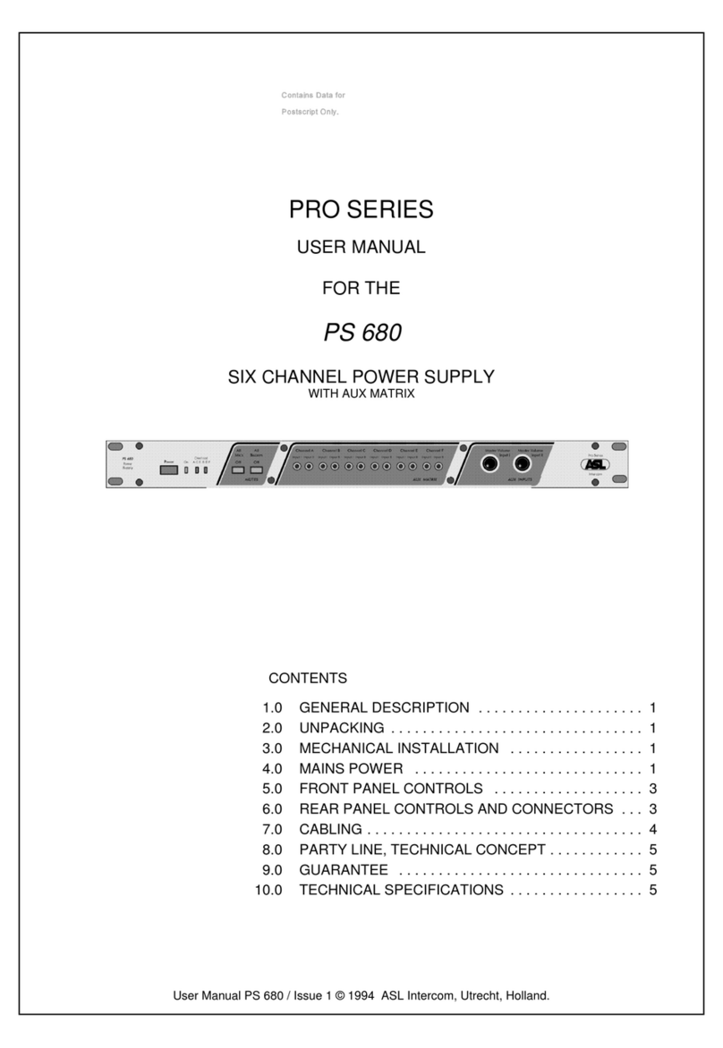 ASL INTERCOM PS 680 User manual