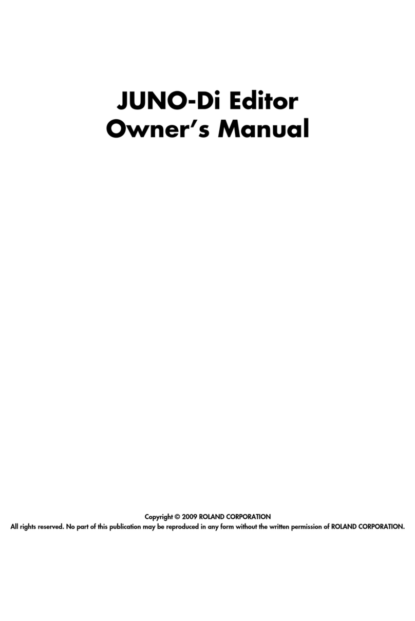 Roland JUNO-Di Editor owner's manual