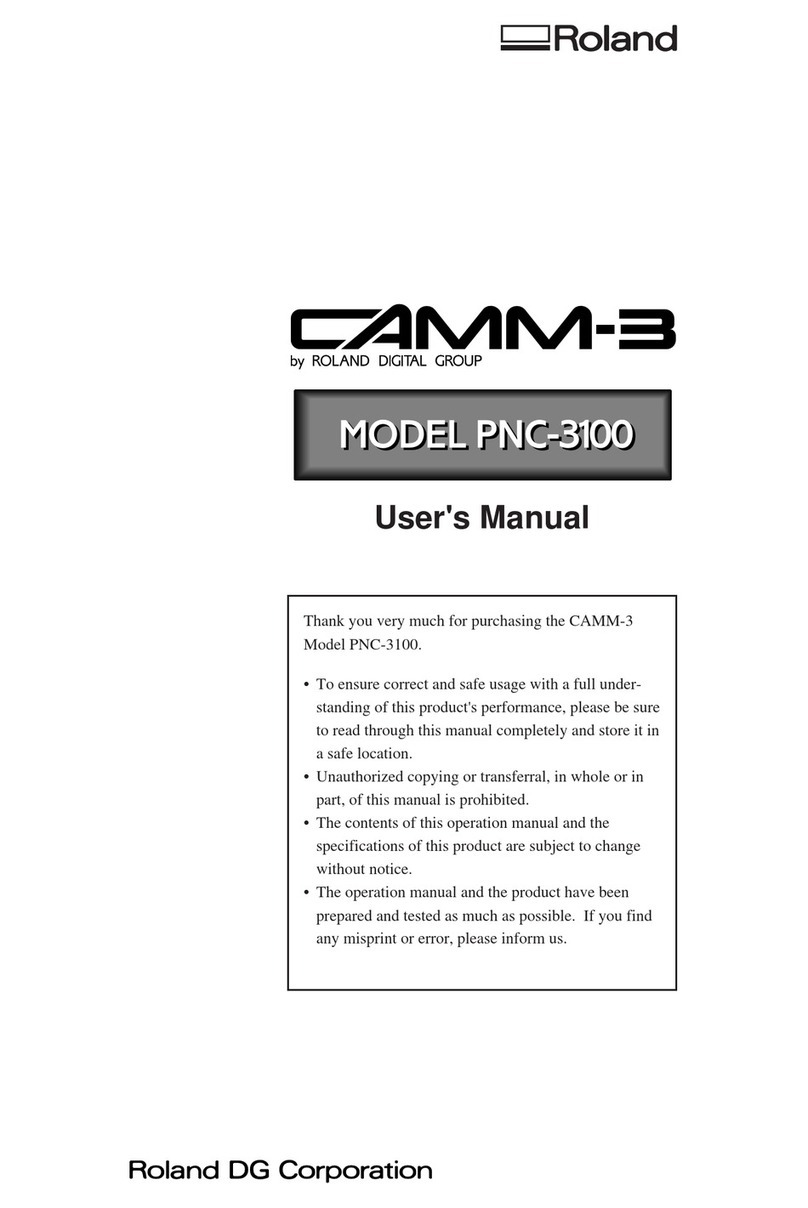 Roland PNC-3100 CAMM-3 User manual