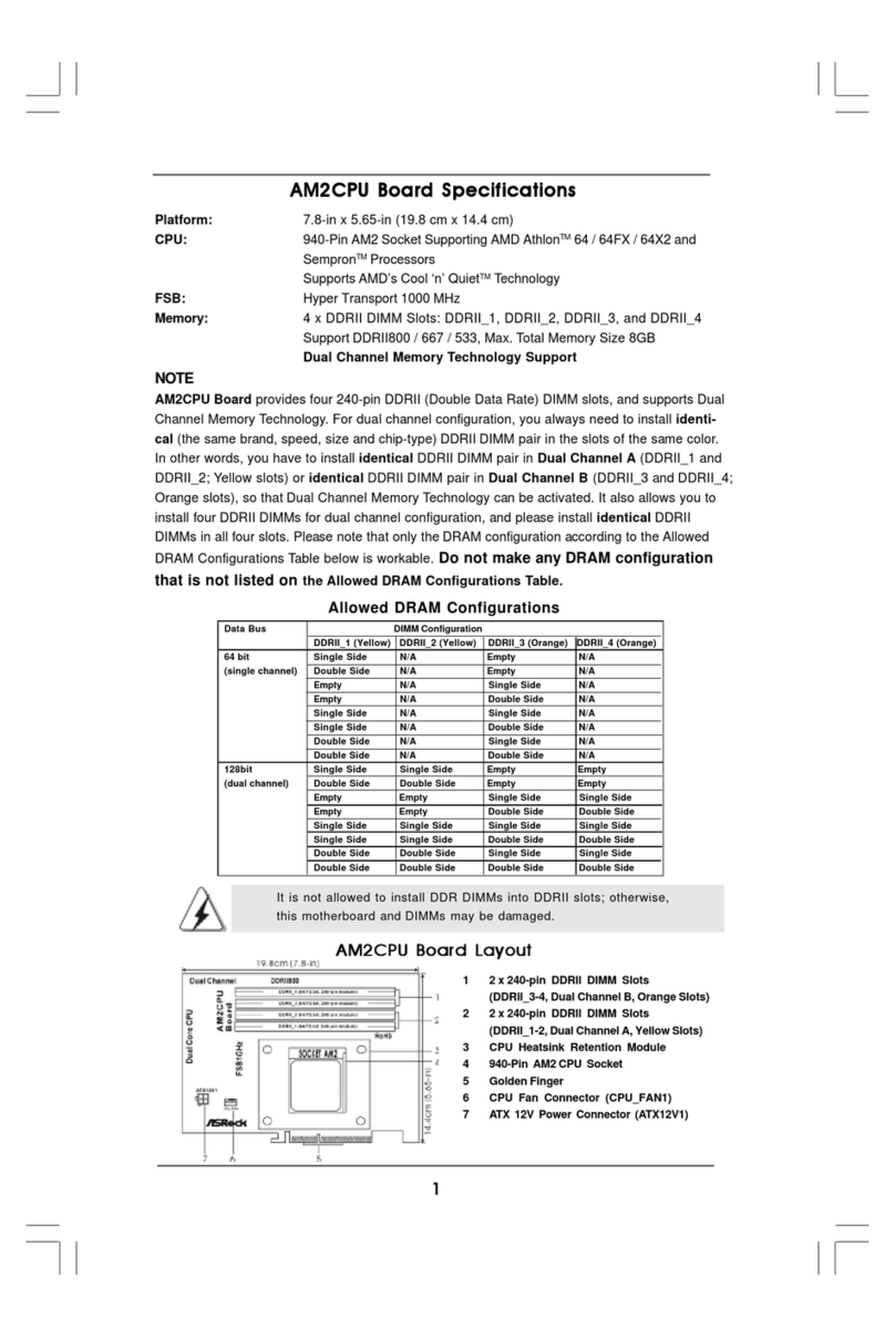 ASROCK AM2CPU Specifications