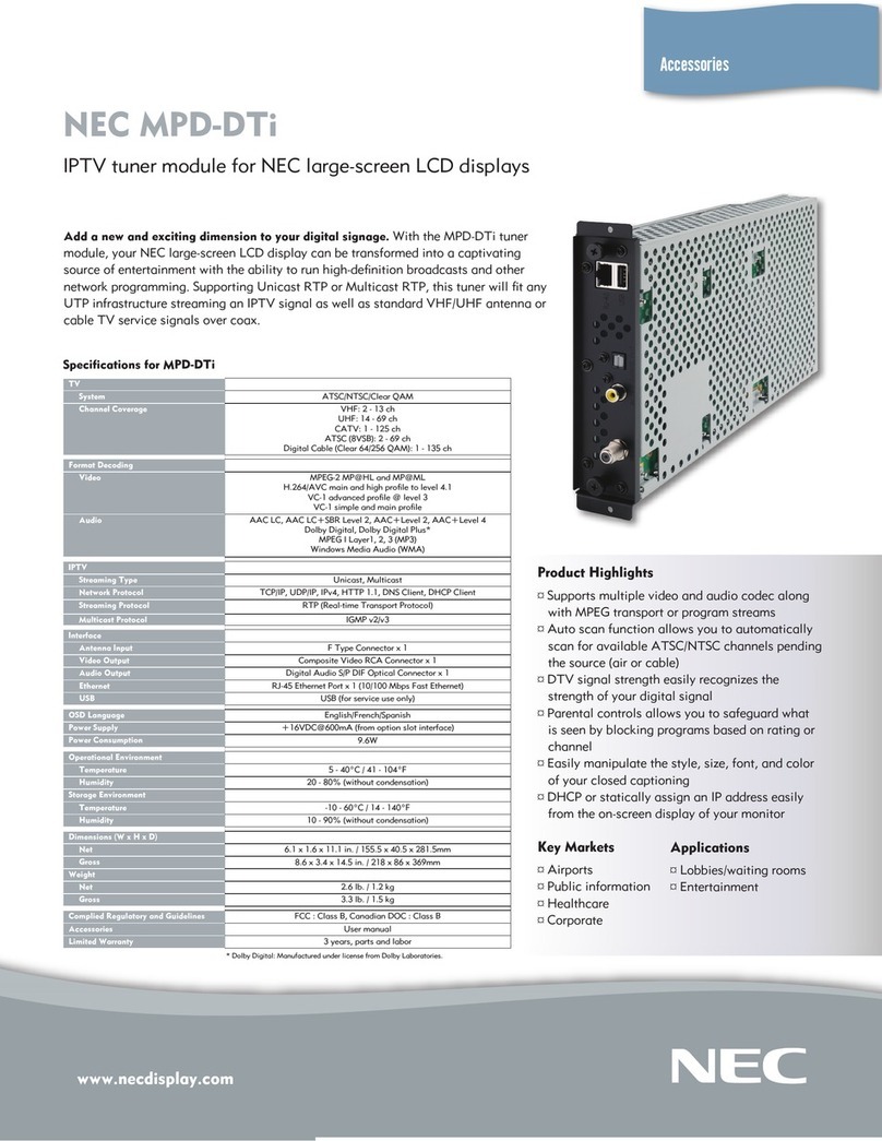 NEC MPD-DTi specification