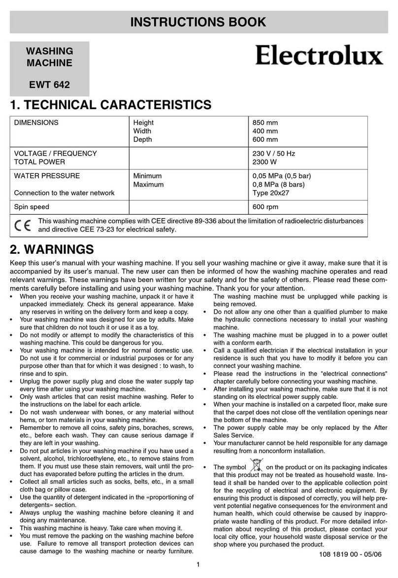 Electrolux EWT 642 User manual