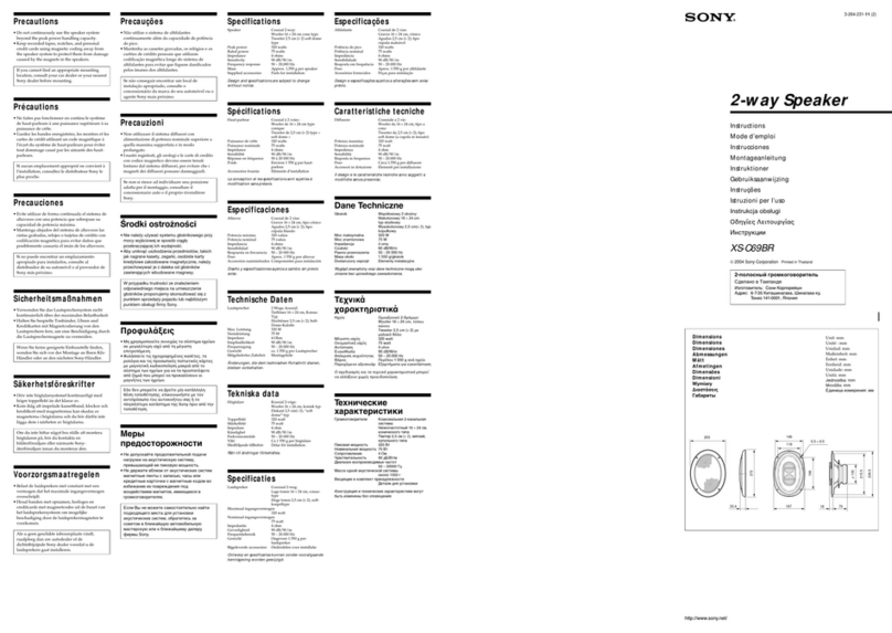 Sony XS-C69BR instructions
