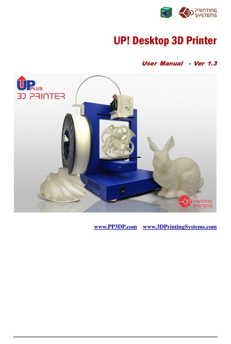 3D Printing Systems UP! Desktop User manual 3D Printing Systems UP! Desktop User manual