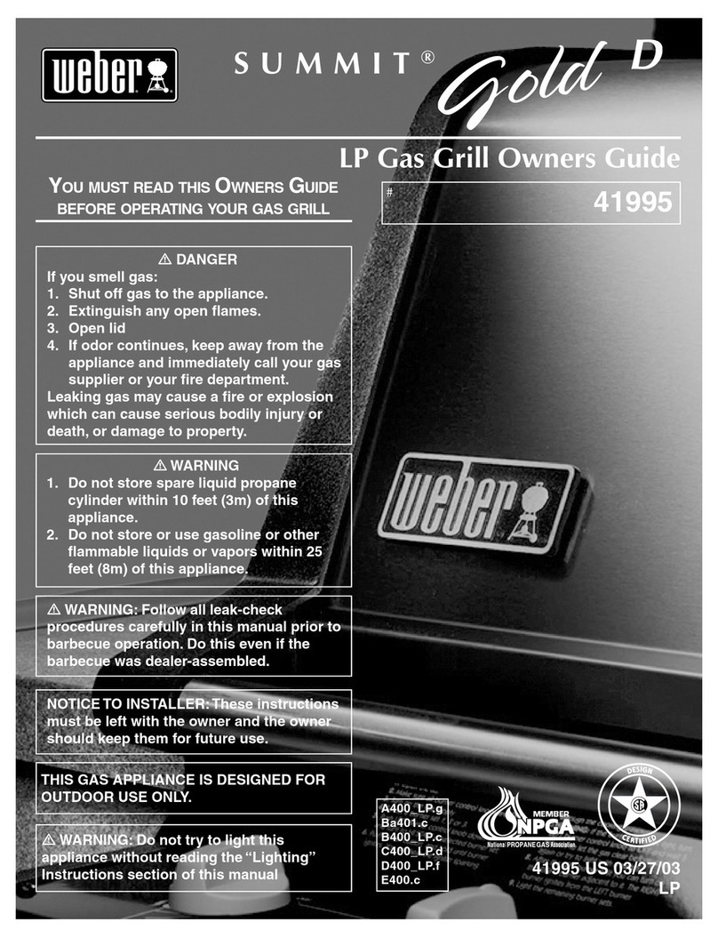 Weber Summit Gold D LP User manual Weber Summit Gold D LP User manual