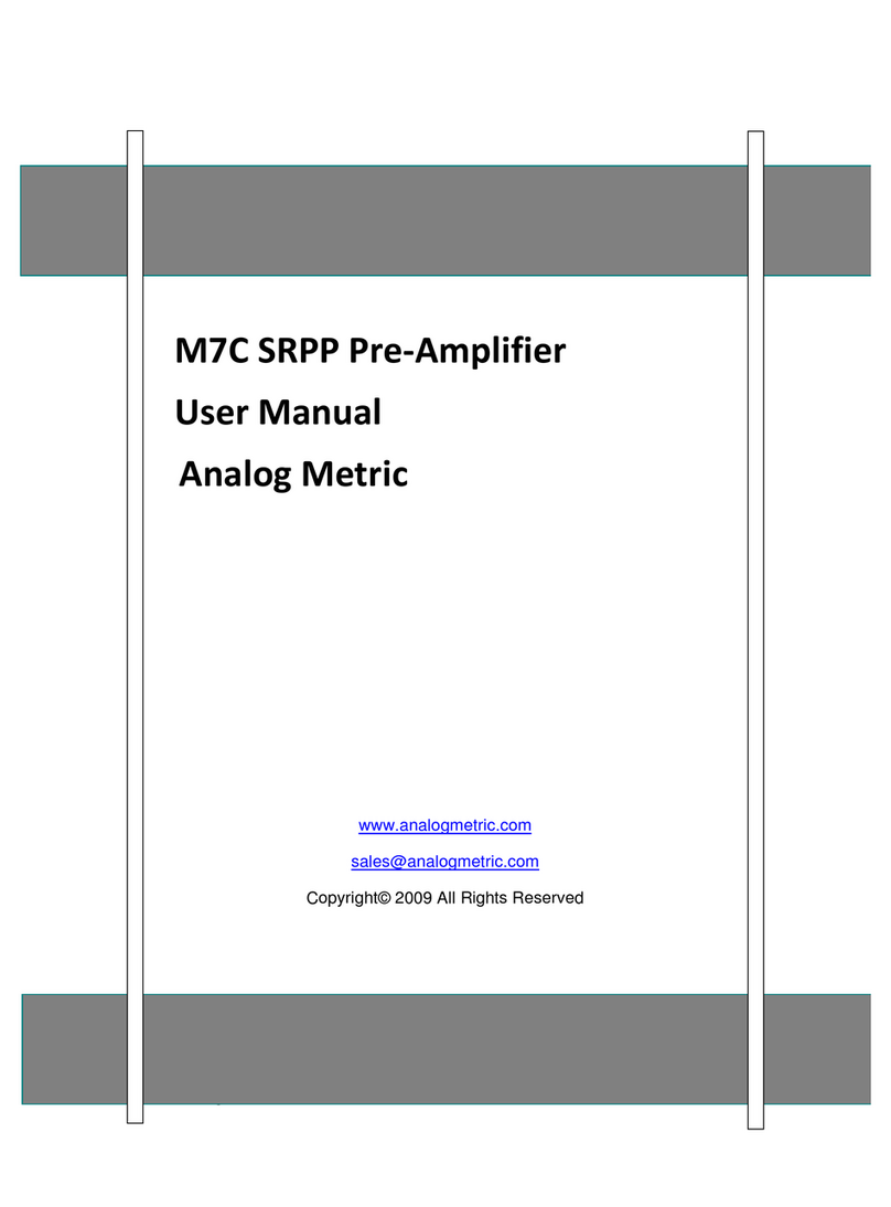 Analog Metric M7C SRPP user manual