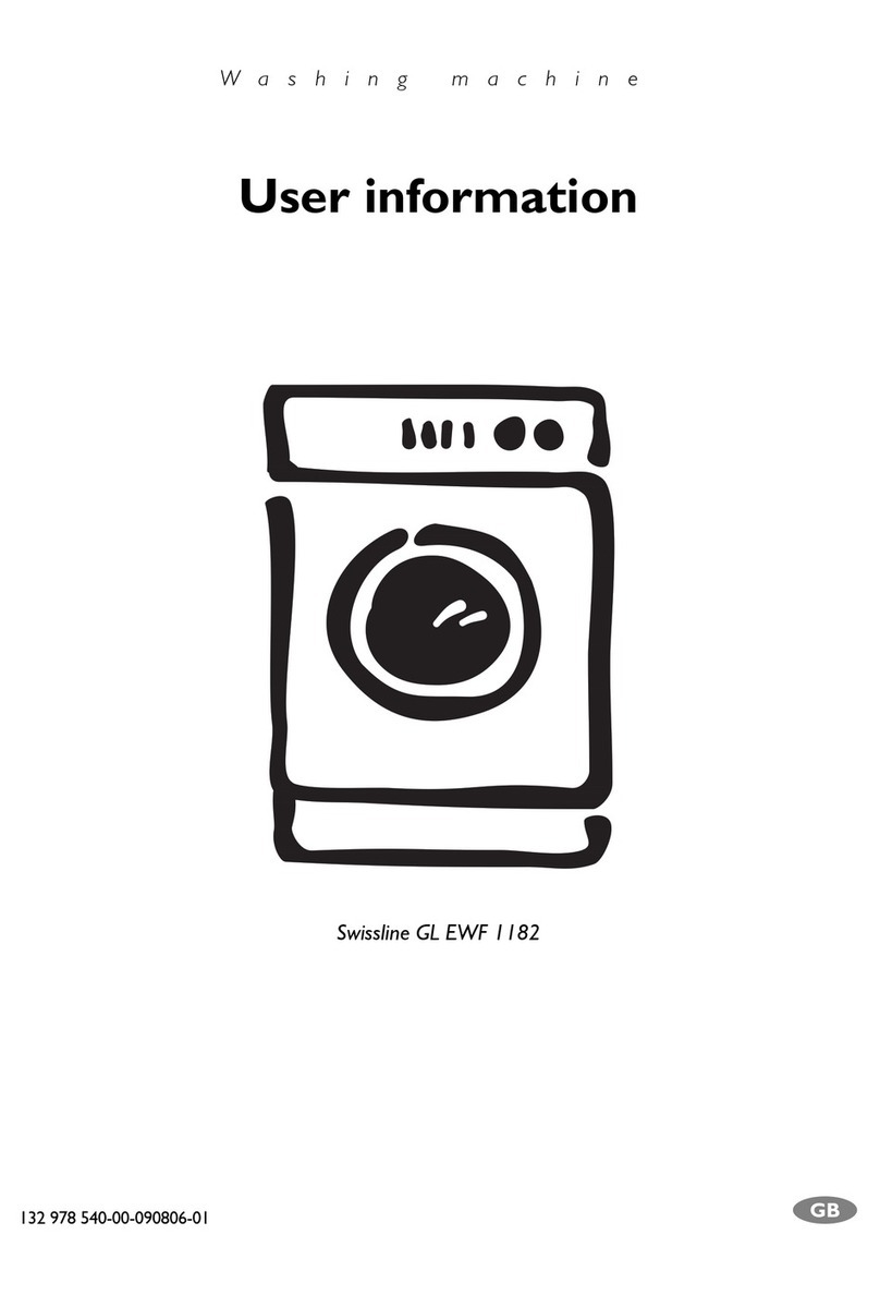 Electrolux Swissline GL EWF 1182 User information
