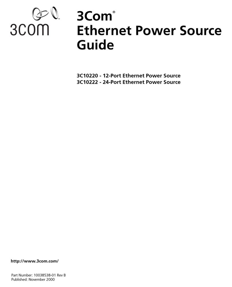 3Com 3C10220 - Ethernet Power Source Supply user guide