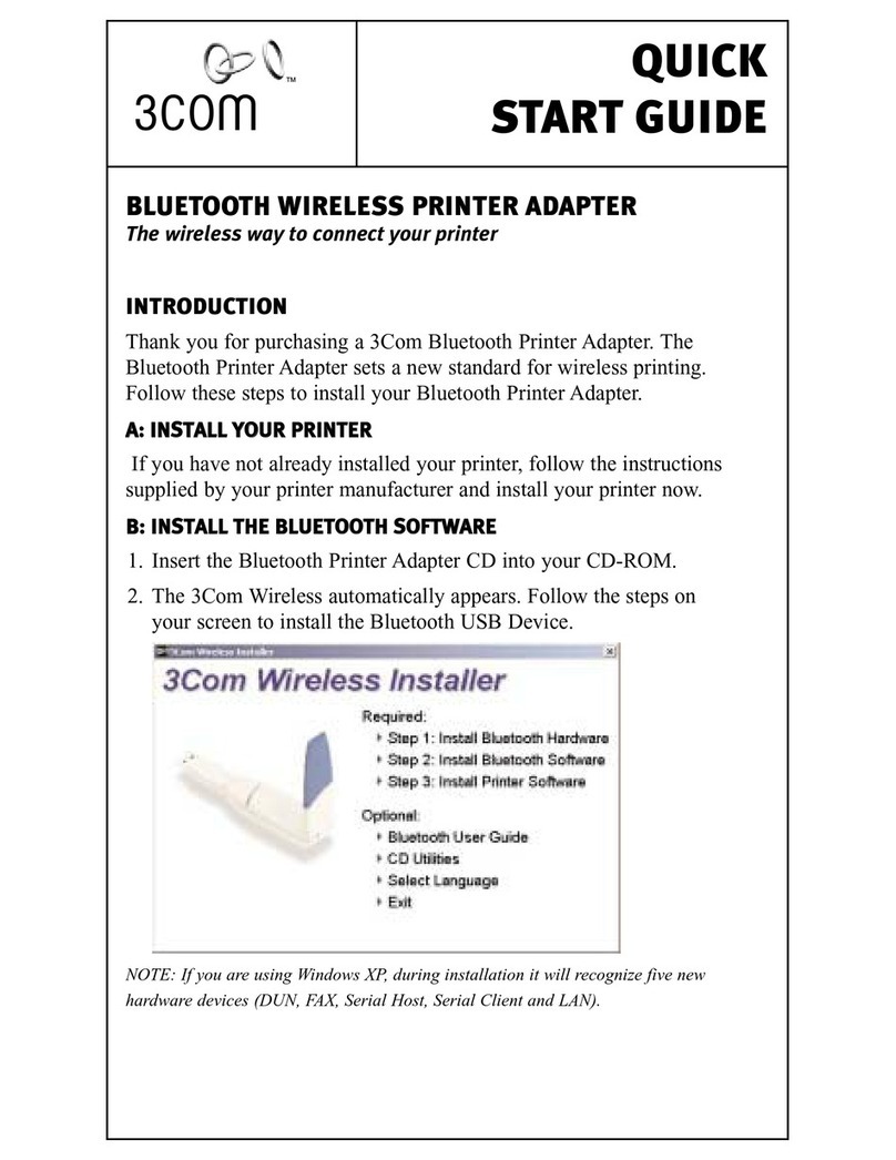 3Com 3CRBB0196 - Wireless Bluetooth Printing User manual