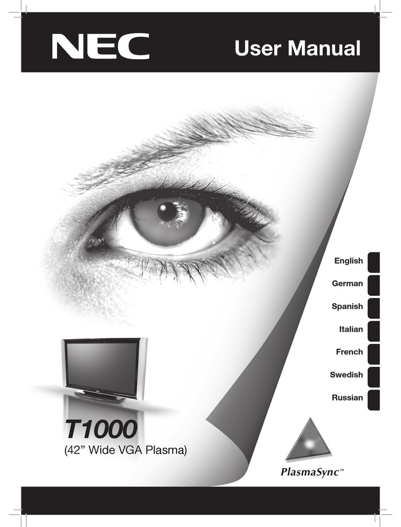 NEC T1000 - STAND MOUNTING User manual
