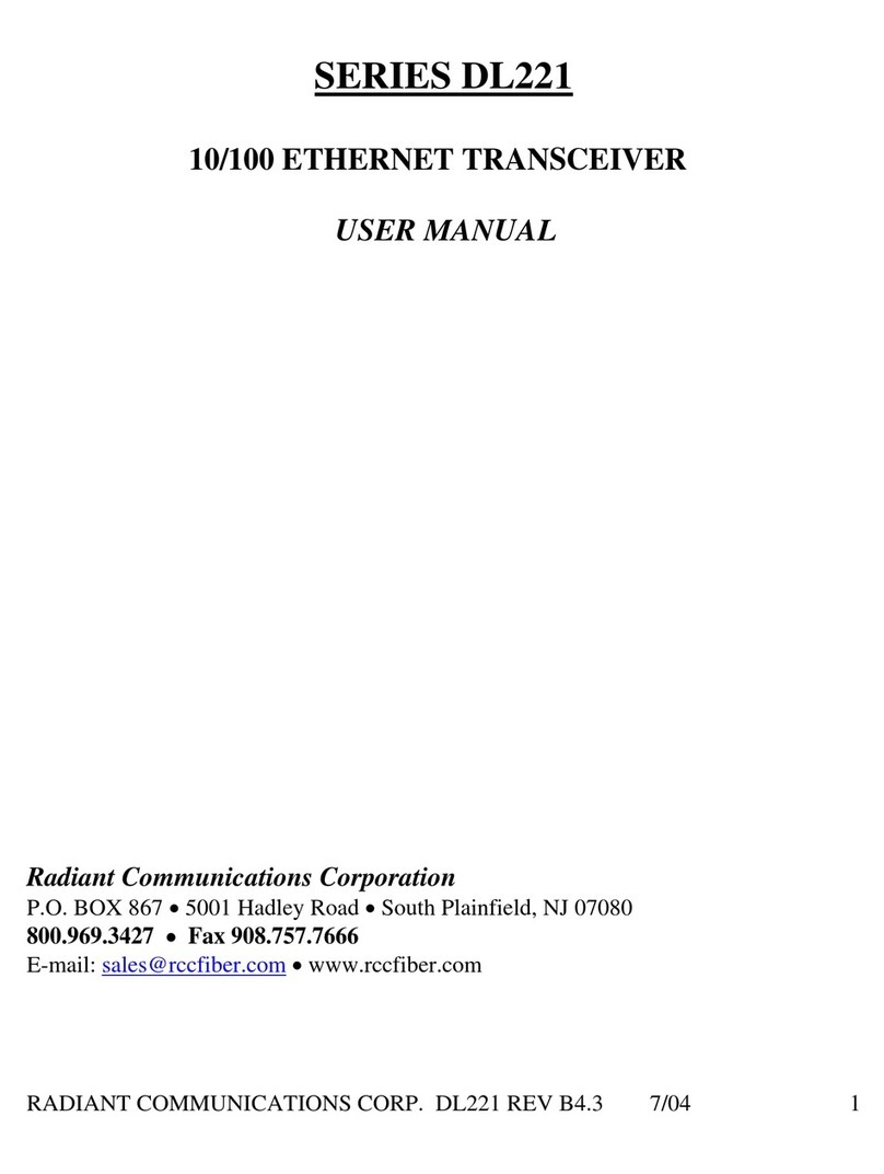 Radiant Communications DL221 Series user manual