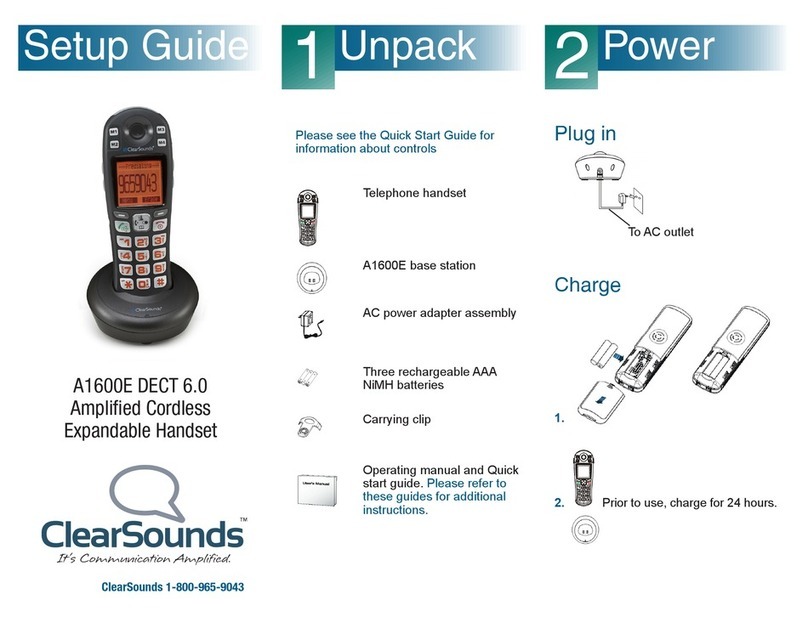 ClearSounds A1600E Manual ClearSounds A1600E Manual