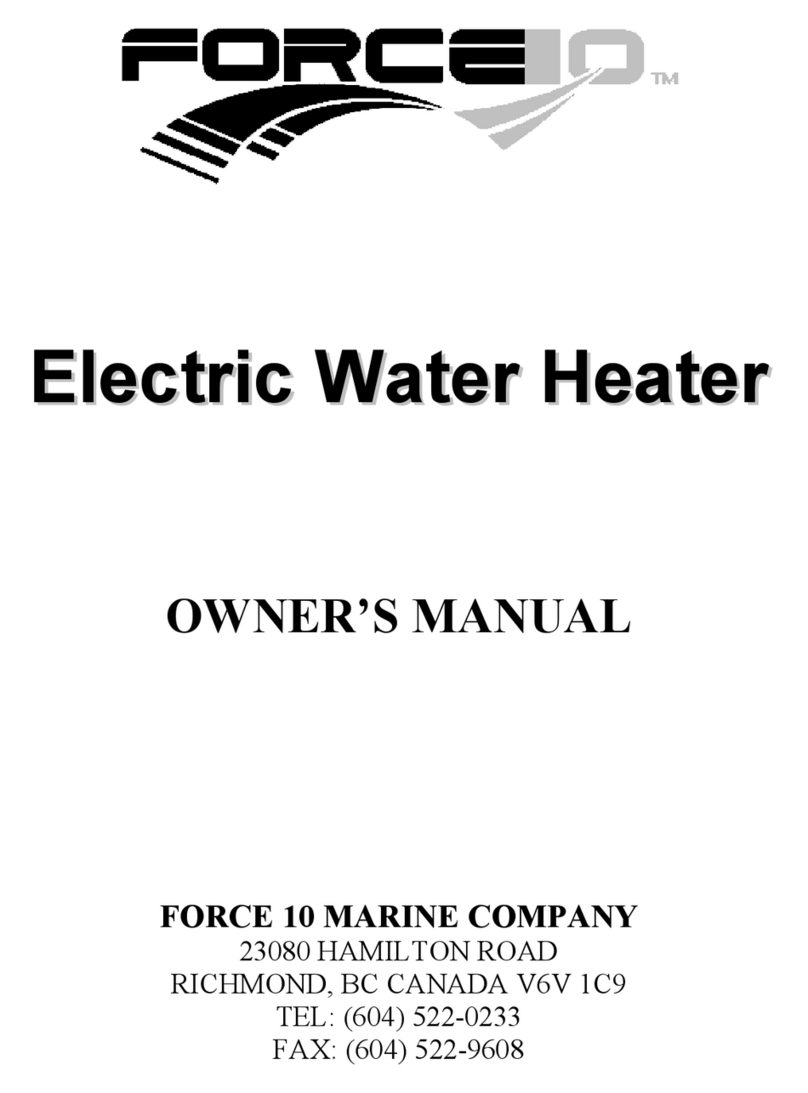 Force 10 Electric Water Heater owner's manual Force 10 Electric Water Heater owner's manual
