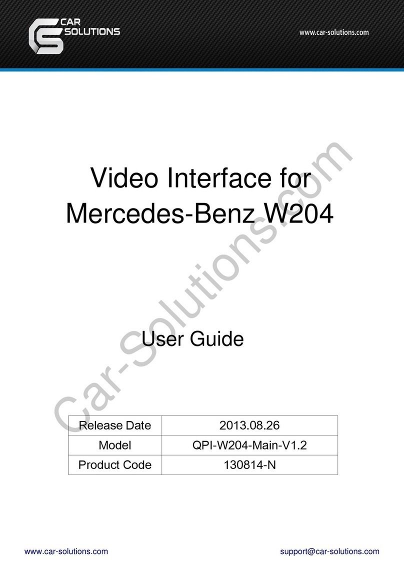 Car Solutions QPI-W204-Main-V1.2 User manual