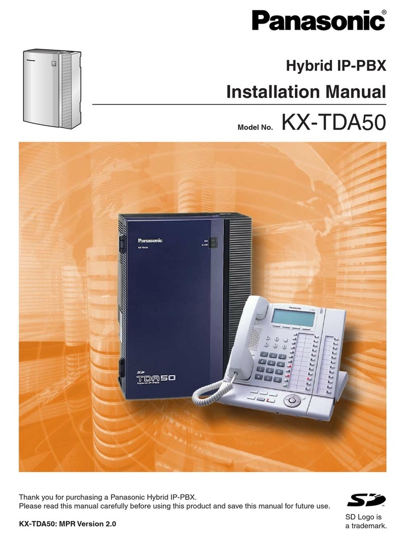 Panasonic KX-TDA50 installation manual