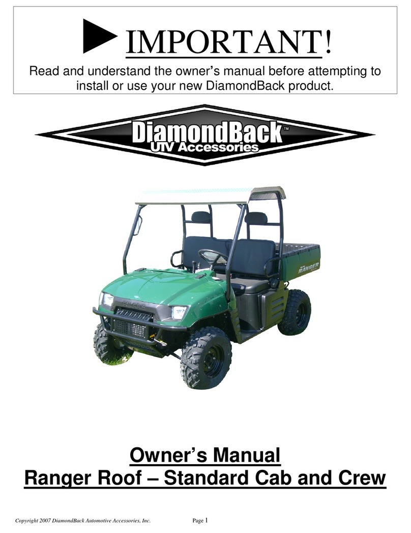 Diamondback Ranger Roof owner's manual