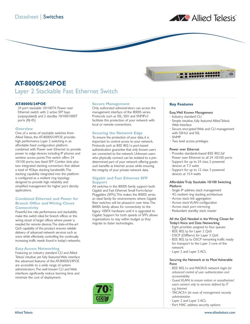 Allied Telesis AT-8000S/24POE User manual Allied Telesis AT-8000S/24POE User manual