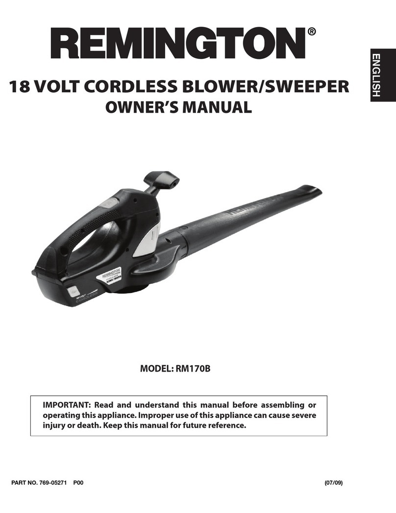 Remington RM170B owner's manual
