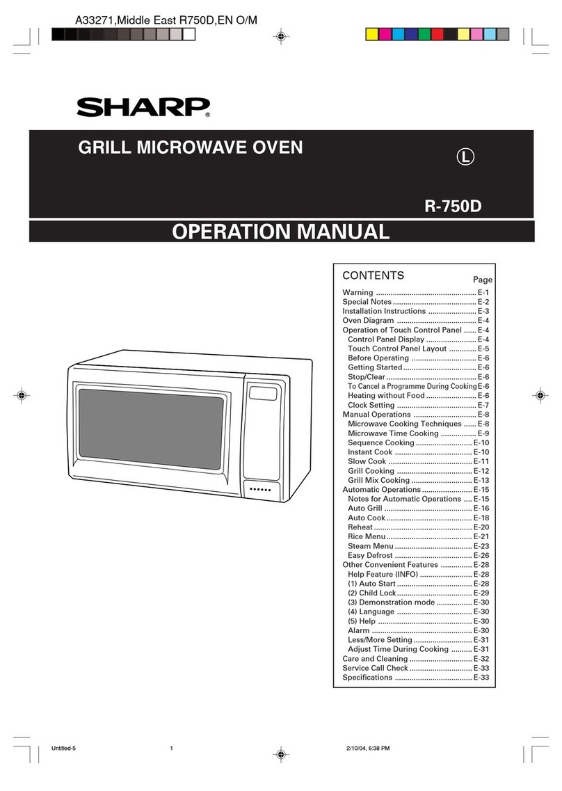 Sharp R-750D User manual