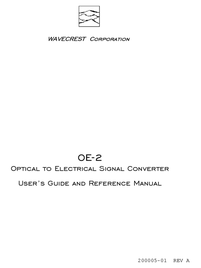 Wavecrest OE-2 User guide and reference manual