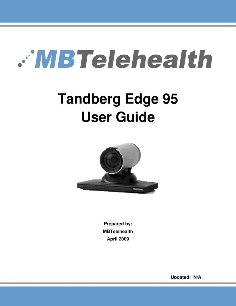 MBTelehealth Tandberg Edge 95 user guide MBTelehealth Tandberg Edge 95 user guide