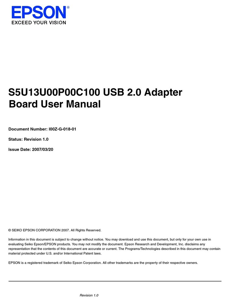 Epson S5U13U00P00C100 User manual Epson S5U13U00P00C100 User manual