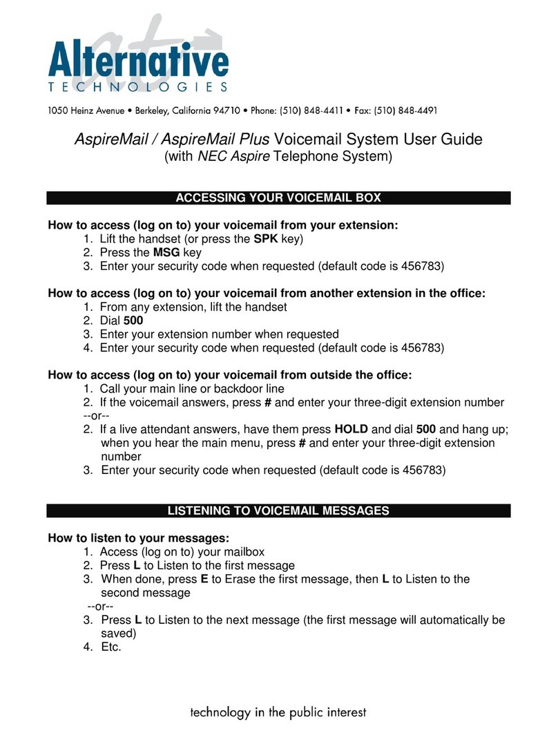 NEC AspireMail User manual NEC AspireMail User manual