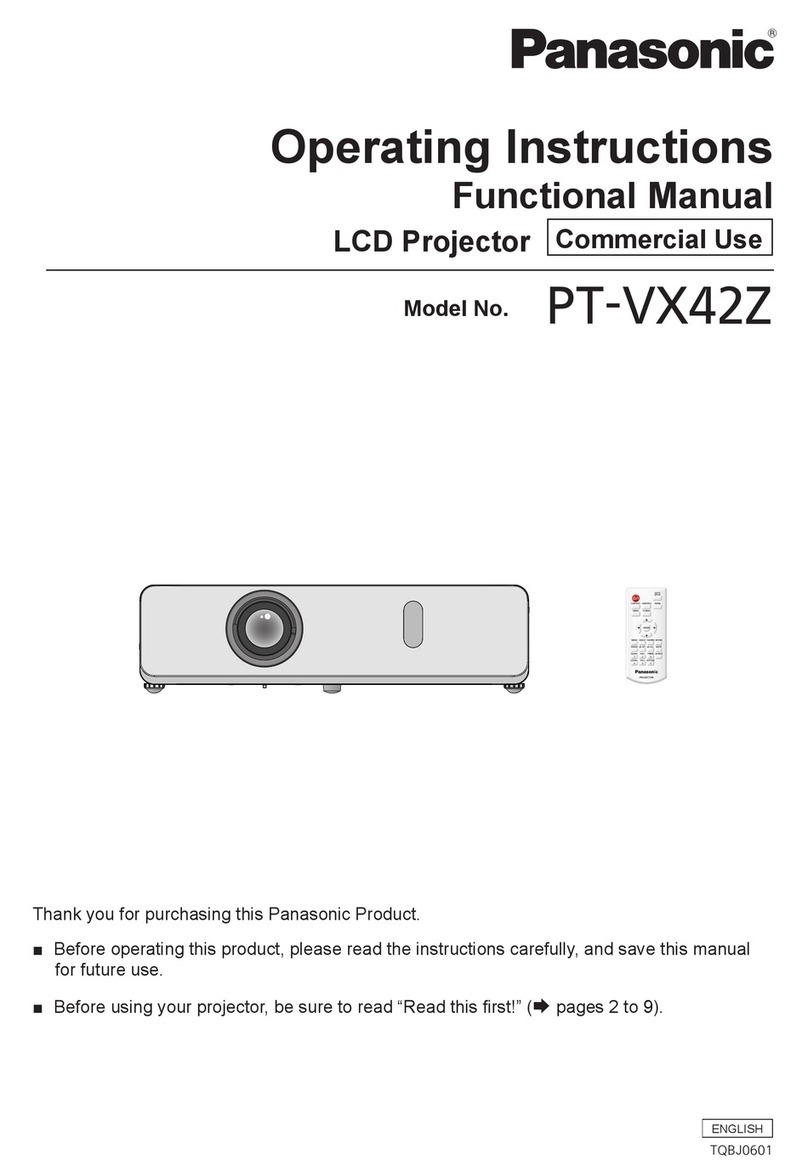 Panasonic PT-VX42Z operating instructions